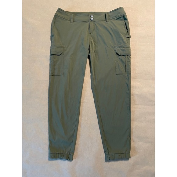 Prana Pants - Prana Cargo Jogger Pants Sz 6 26" Inseam Army Green Outdoors Hiking Camping
